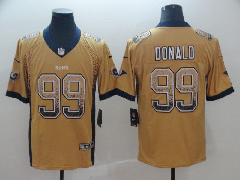 Men Los Angeles Rams #99 Donald Yellow Nike Drift Fashion Color Rush Limited NFL Jerseys